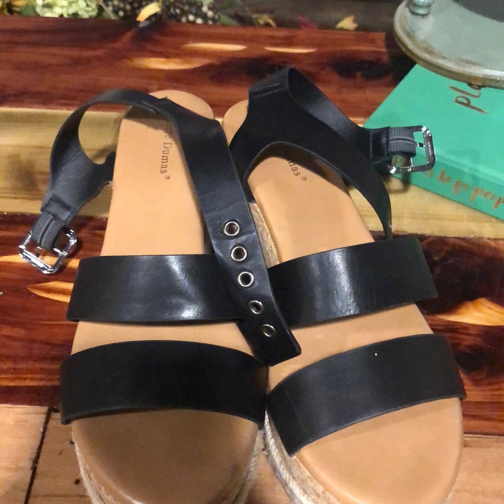 Wedges with espadrille and cork base